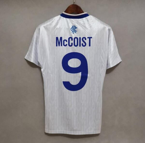 1990-92 Rangers Retro Away Kit Soccer Jersey McCOIST #9